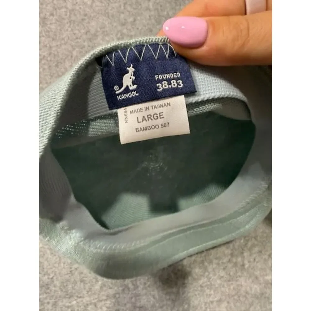 Kangol Tropic 504 Ivy Flat Cap Light Blue Size Large Newsboy Golf Hat
